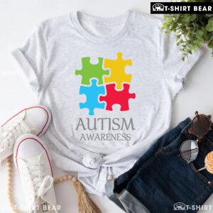Colourful Autism Puzzle Pieces T-Shirt - Kids Tee