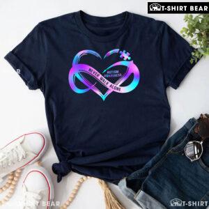 Never Walk Alone Infinity Heart Sign Autism Awareness T-Shirt