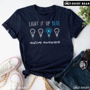 Light It Up Blue Light Bulbs Autism Awareness T-Shirt - Small Tee