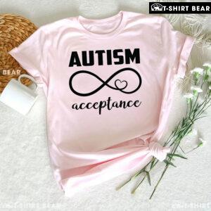 Autism Acceptance Infinity Heart Sign T-Shirt - Small Tee