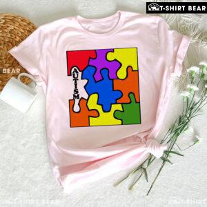 Colourful Puzzle Pieces Autism Awareness T-Shirt