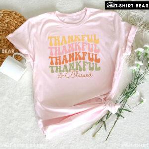 Thankful & Blessed Happy Thanksgiving T-Shirt