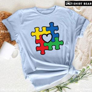 Autism Puzzle Pieces Heart T-Shirt