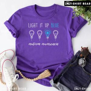 Light It Up Blue Light Bulbs Autism Awareness T-Shirt - Small Tee