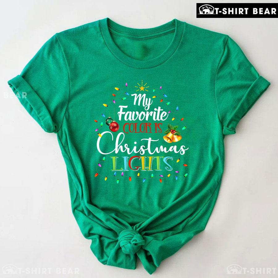 6-green-yen010523fb01-sw201229m486 My Favorite Color Is Christmas Lights Christmas Tree Costume T-Shirt