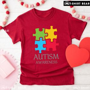 Colourful Autism Puzzle Pieces T-Shirt - Kids Tee