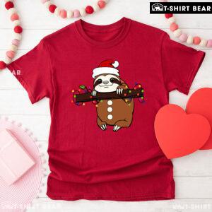 Santa Sloth Christmas T-Shirt - Kids Tee