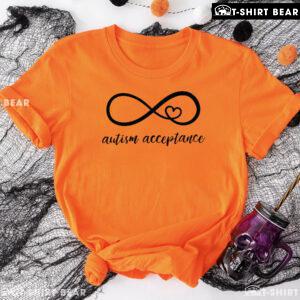 Autism Acceptance Infinity Heart Sign T-Shirt - White Tee