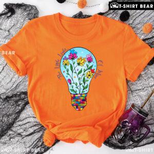 The Little Light Of Mine Light Bulb Autism T-Shirt - Floral Tee