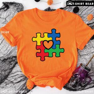 Autism Puzzle Pieces Heart T-Shirt - Women's Tee
