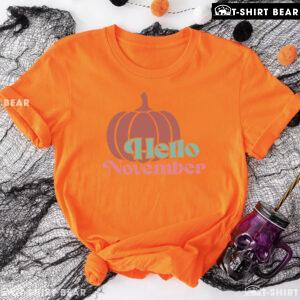 Hello November Pumpkin Thanksgiving T-Shirt