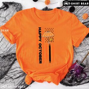 Happy October American Flag Thanksgiving T-Shirt