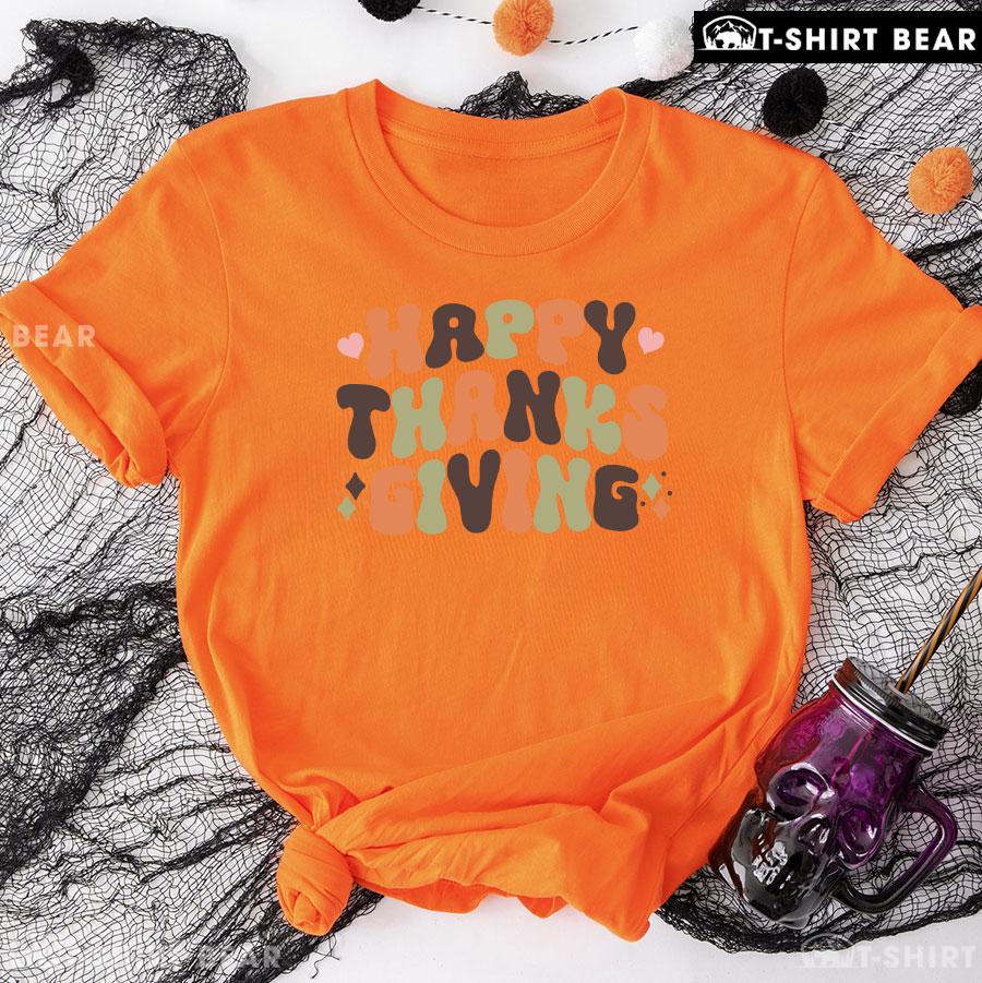 8-orange-tgvg231007pm78 Happy Thanksgiving Fall Season T-Shirt