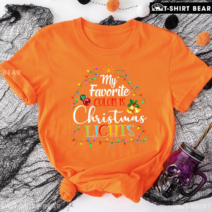 8-orange-yen010523fb01-sw201229m486 My Favorite Color Is Christmas Lights Christmas Tree Costume T-Shirt