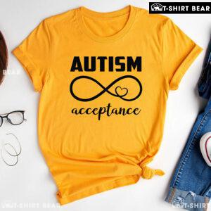 Autism Acceptance Infinity Heart Sign T-Shirt - Small Tee