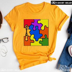 Colourful Puzzle Pieces Autism Awareness T-Shirt