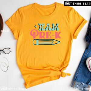Team Pre-K Pre-Kindergarten Crayon Kid Back To School T-Shirt