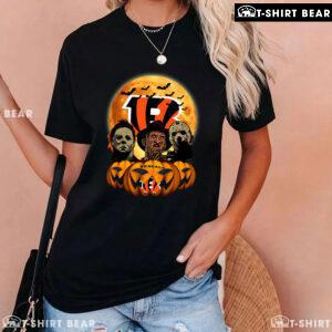 Michael Myers Freddy Krueger Jason Voorhees Cincinnati Bengals T-Shirt