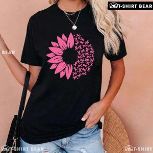 Sunflower Pink Ribbon Breast Cancer Awareness Sunflower T-Shirt