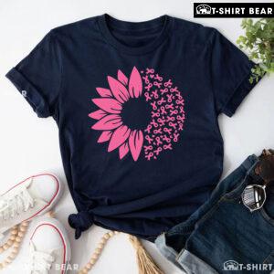 Sunflower Pink Ribbon Breast Cancer Awareness Sunflower T-Shirt