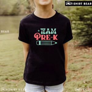 Team Pre-K Pre-Kindergarten Crayon Kid Back To School T-Shirt