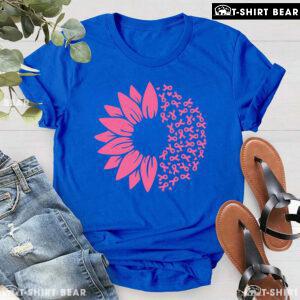 Sunflower Pink Ribbon Breast Cancer Awareness Sunflower T-Shirt