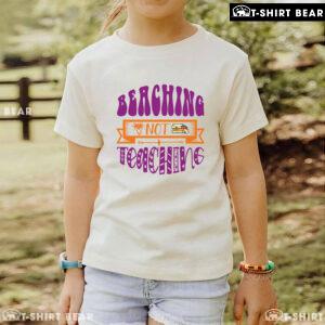 Beaching Not Teaching Palm Tree Book Teacher Summer Vacation T-Shirt