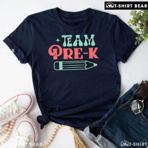 Team Pre-K Pre-Kindergarten Crayon Kid Back To School T-Shirt