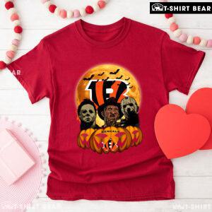 Michael Myers Freddy Krueger Jason Voorhees Cincinnati Bengals T-Shirt