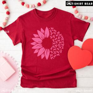 Sunflower Pink Ribbon Breast Cancer Awareness Sunflower T-Shirt