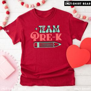 Team Pre-K Pre-Kindergarten Crayon Kid Back To School T-Shirt