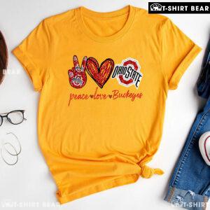 Peace Love Ohio State Buckeyes T-Shirt