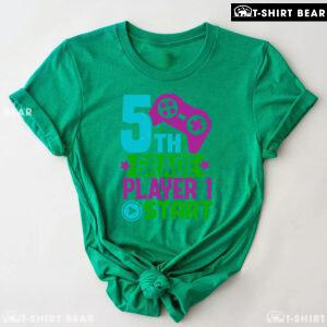 5th Grade Player 1 Start Game Console Student Back To School T-Shirt