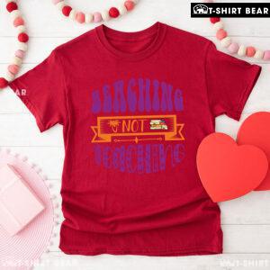 Beaching Not Teaching Palm Tree Book Teacher Summer Vacation T-Shirt