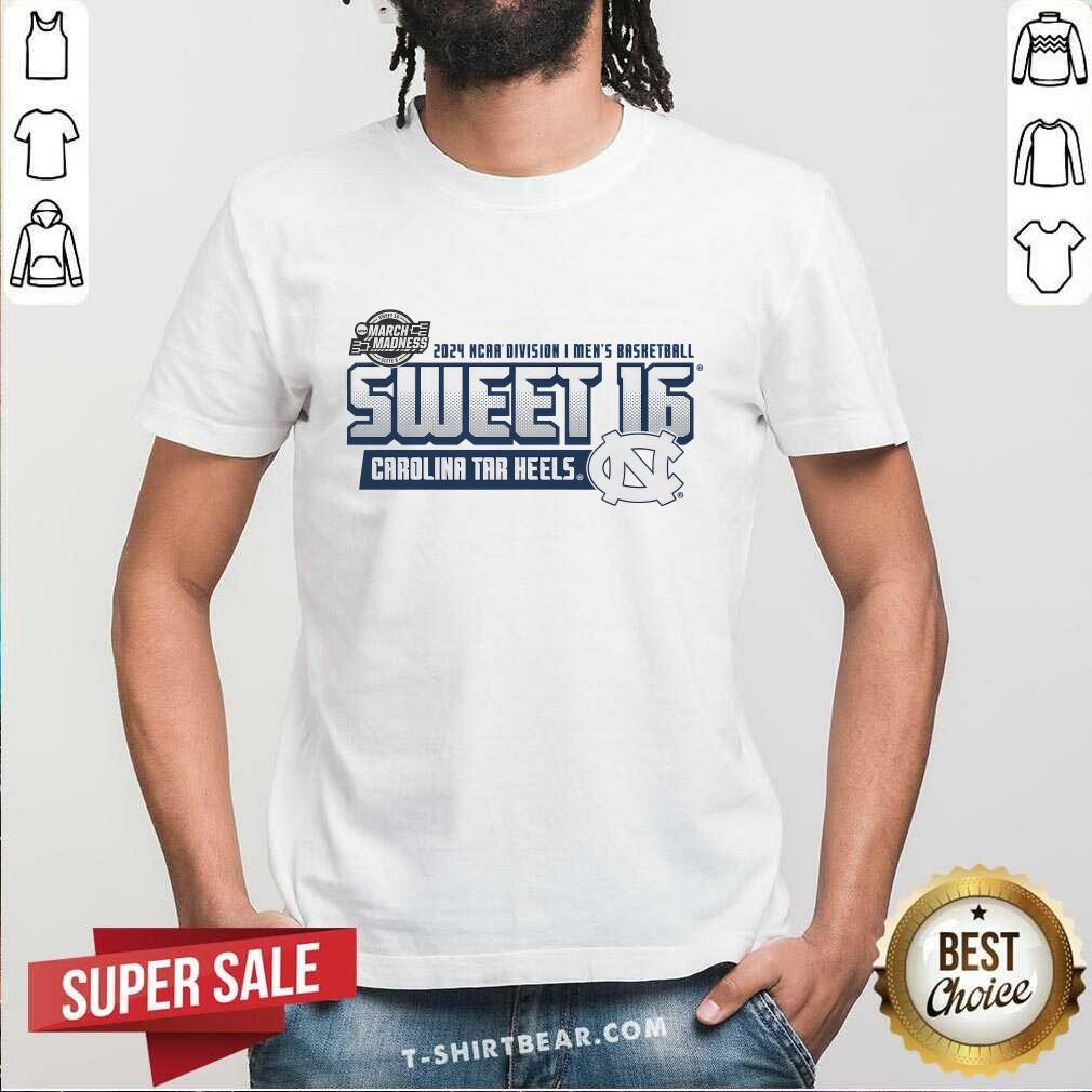 2024 NCAA Division I Men's Basketball Sweet 16 Carolina Tar Heels T-shirt
