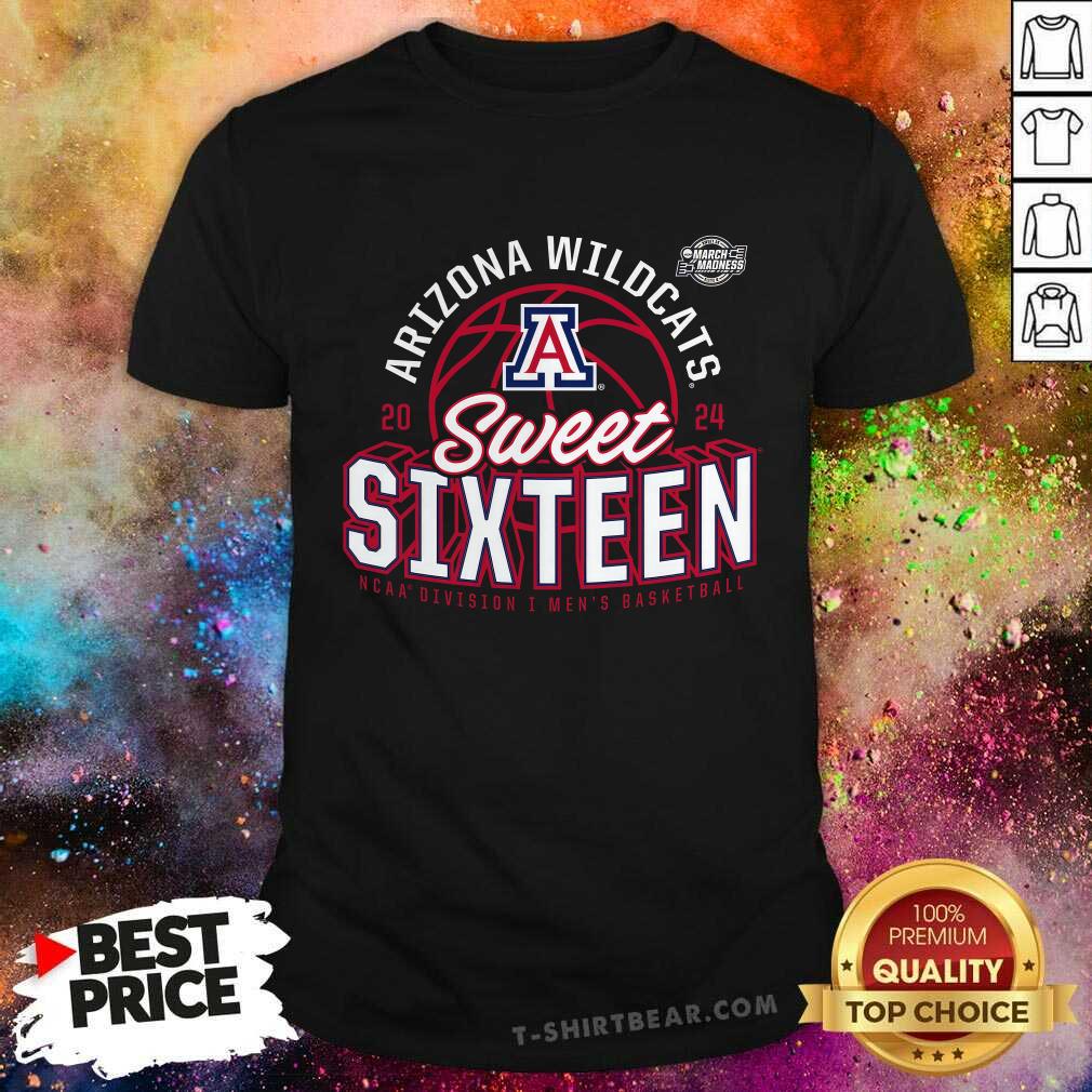 Arizona Wildcats 2024 NCAA Men's Basketball Tournament March Madness Sweet Sixteen Defensive Stance T-Shirt
