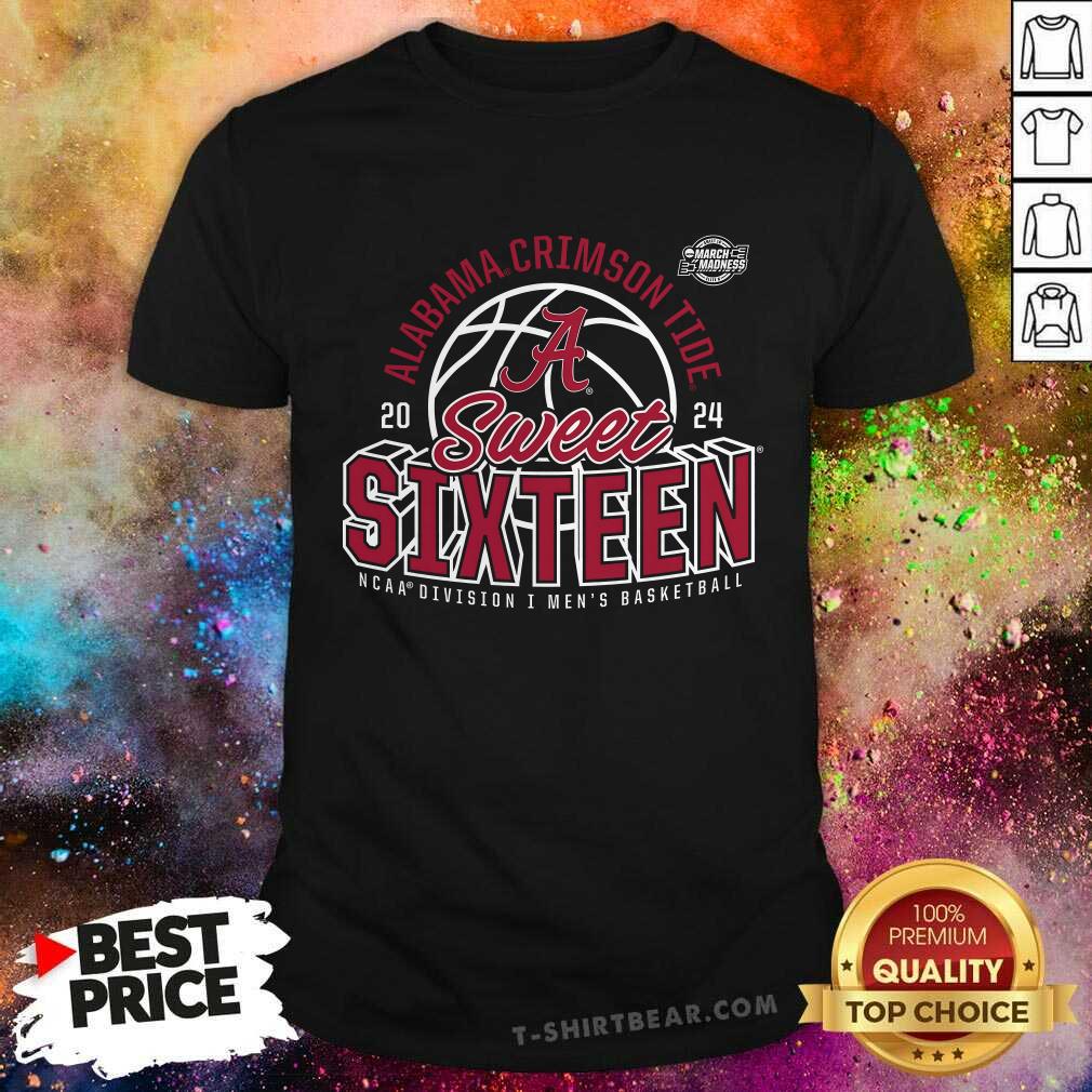 Alabama Crimson Tide 2024 NCAA Men's Basketball Tournament March Madness Sweet Sixteen Defensive Stance T-Shirt