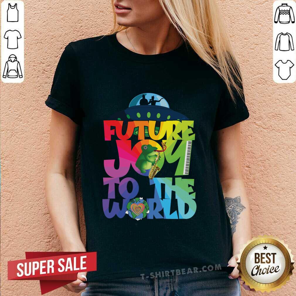 UFOs Future Joy to the World v-neck
