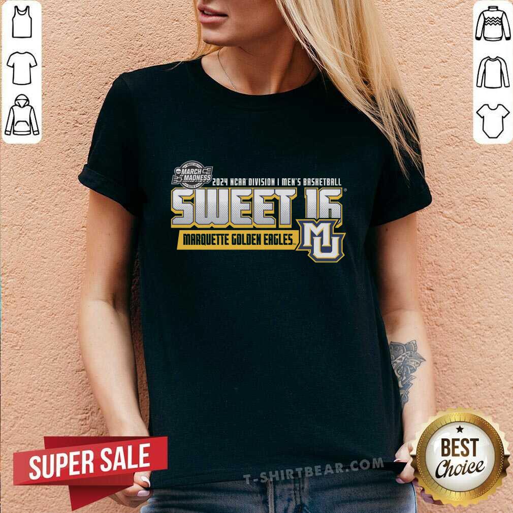 2024 NCAA Division I Men's Basketball Sweet 16 Marquette Golden Eagles v-neck