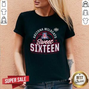 Arizona Wildcats 2024 NCAA Men's Basketball Tournament March Madness Sweet Sixteen Defensive Stance v-neck