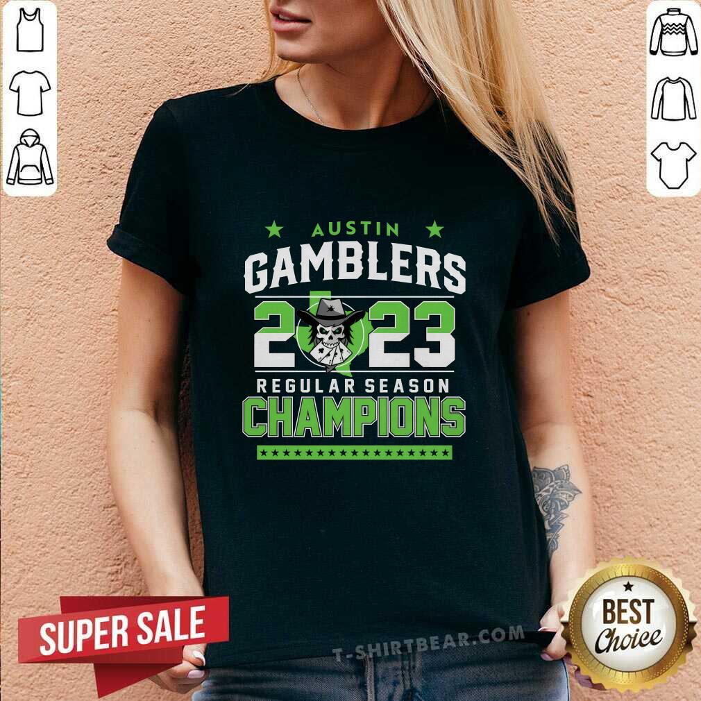 Austin Gamblers 2023 Regular Season Championship v-neck