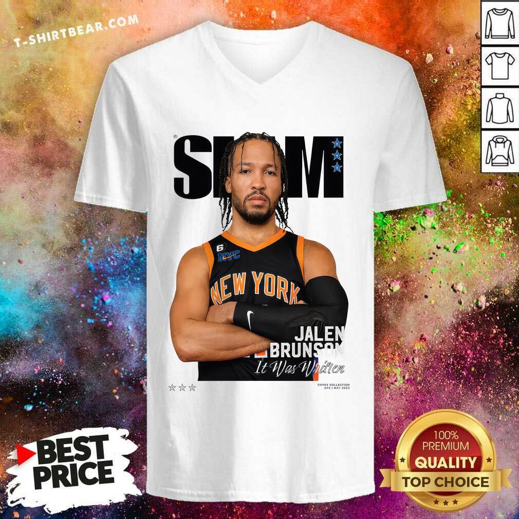 SLAM Cover Jalen Brunson It Was Written V-neck