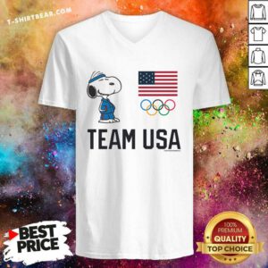 Great Snoopy Team USA Olympic V-neck