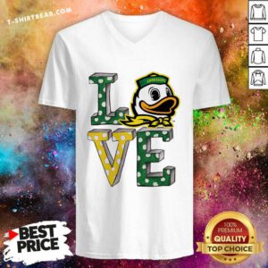 Nice Oregon Ducks Love V-neck