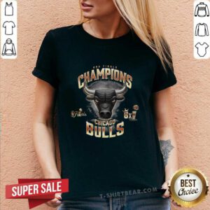 Official NBA Finals Champions Chicago Bulls Final V-neck