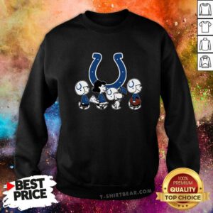The Peanuts Snoopy And Friends Cheer For The Indianapolis Colts NFL Sweatshirt