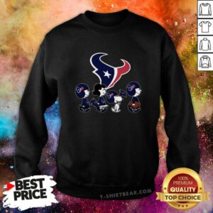 The Peanuts Snoopy And Friends Cheer For The Houston Texans NFL Sweatshirt
