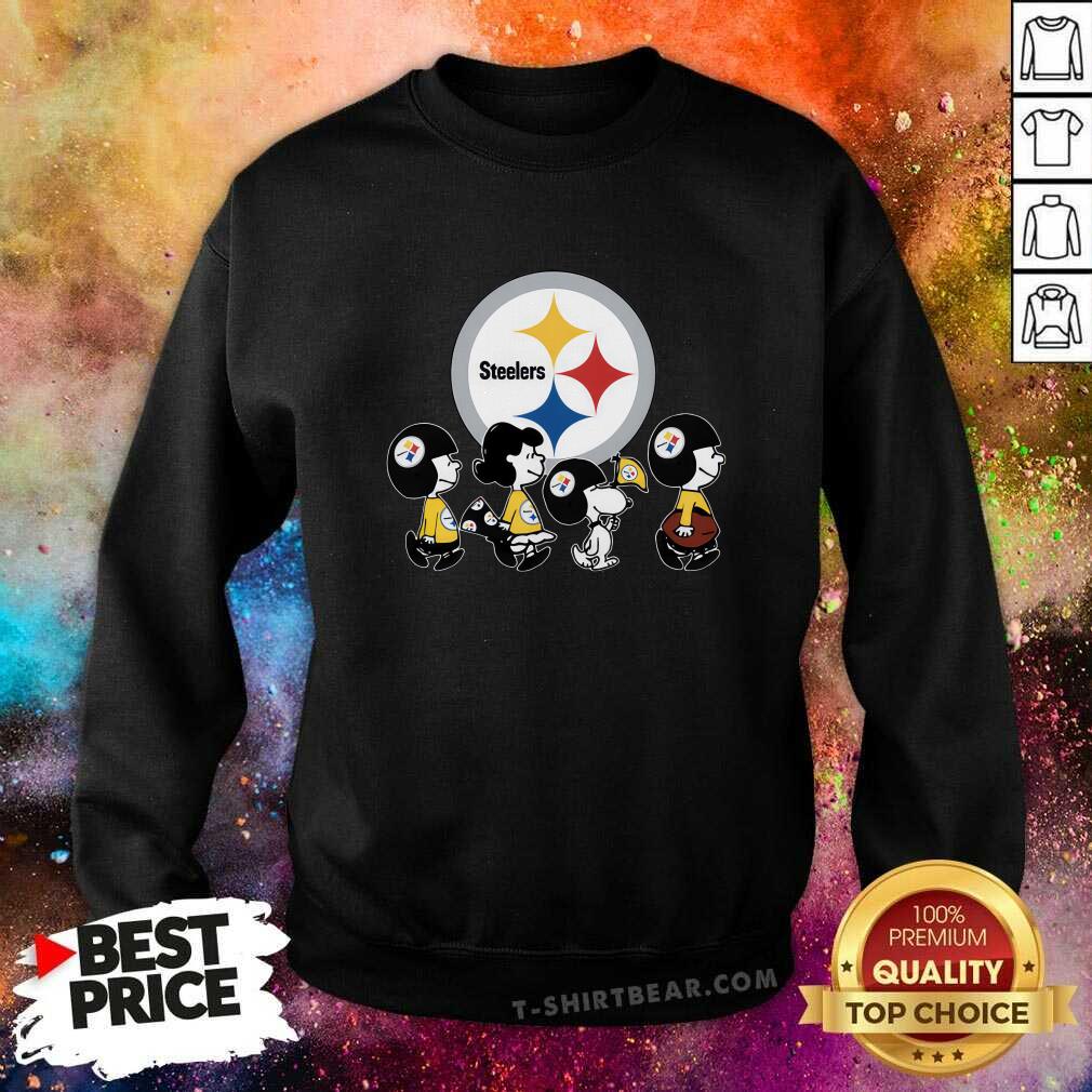 The Peanuts Snoopy And Friends Cheer For The Pittsburgh Steelers NFL Sweatshirt
