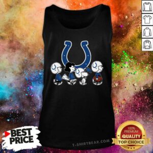 The Peanuts Snoopy And Friends Cheer For The Indianapolis Colts NFL Tank-top