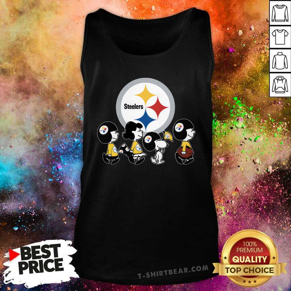 The Peanuts Snoopy And Friends Cheer For The Pittsburgh Steelers NFL Tank-top